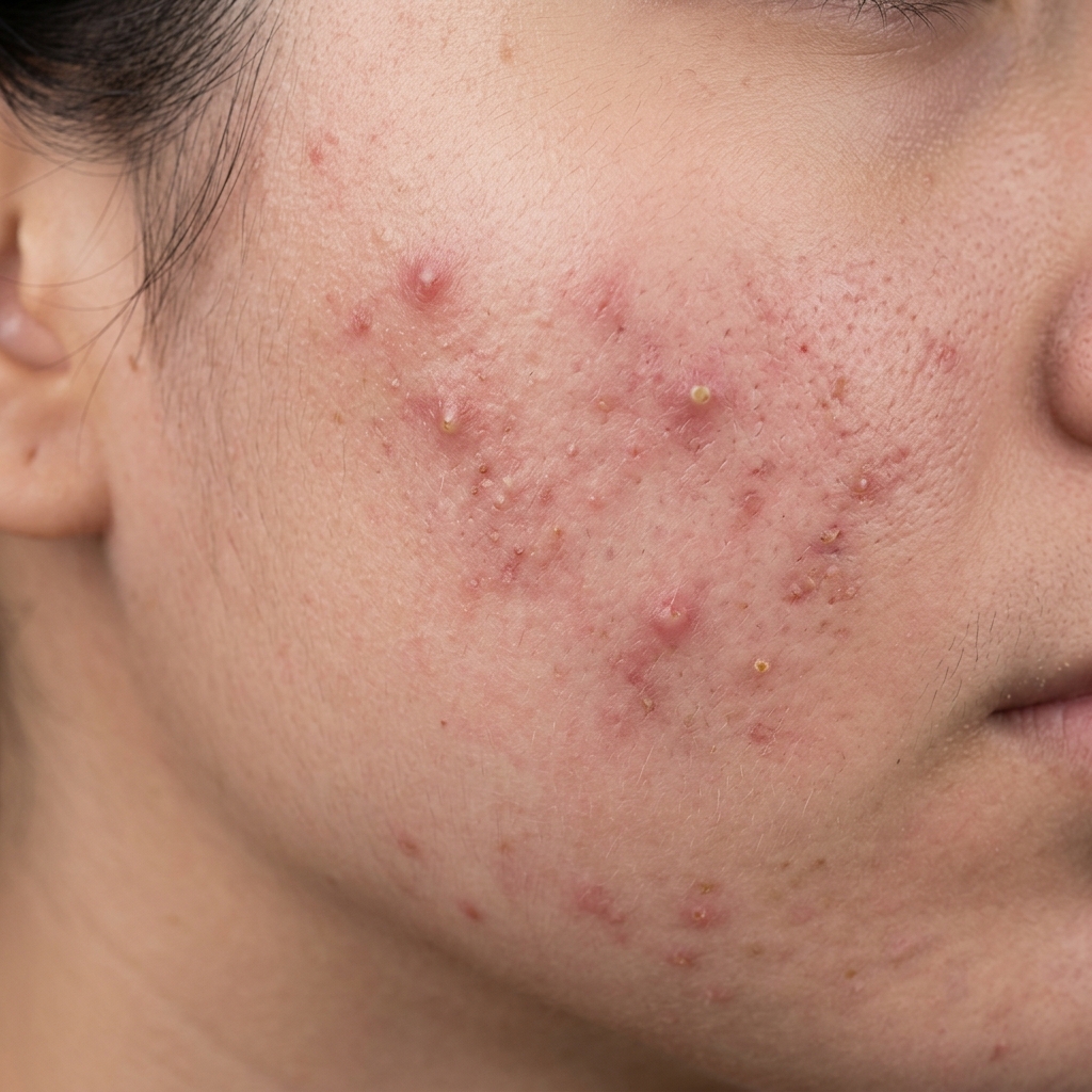 Skin condition before treatment